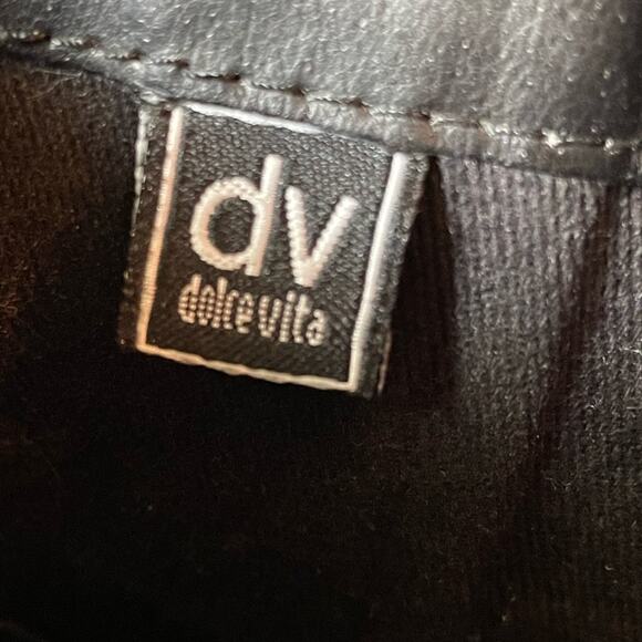 Dolce Vita DV Black Moto Leather Ankle Strap Boots size 7.5 - Picture 9 of 13